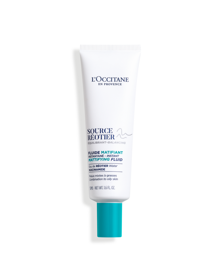 Fluide matifiant instantan&eacute; Source R&eacute;otier 50 ml | L&rsquo;Occitane en Provence